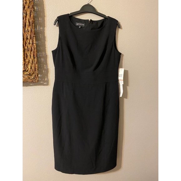 Jones New York Dress Black 12 Classic Sheath Career Church NWT - Picture 6 of 6